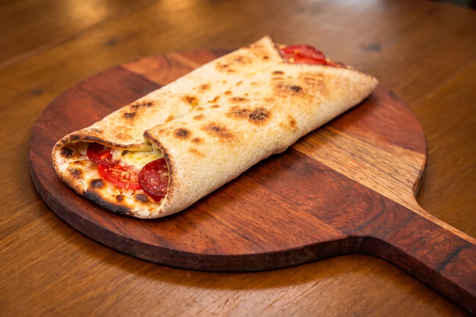Salami, Tomato and Cheese Wrap